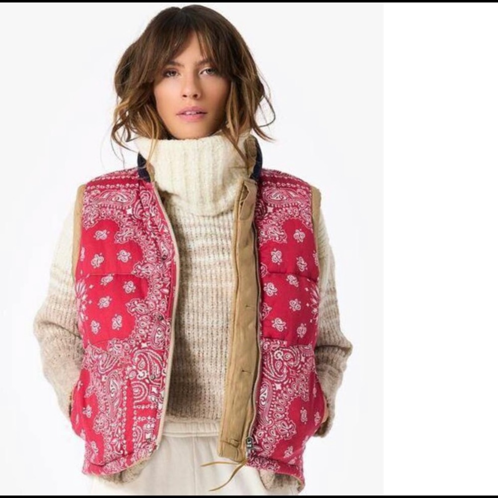 Xirena reversible hunter puffer vest XS